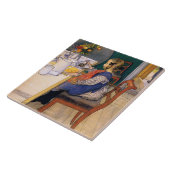 Carl Larsson A Late Riser's Miserable Breakfast Fliese (Seite)