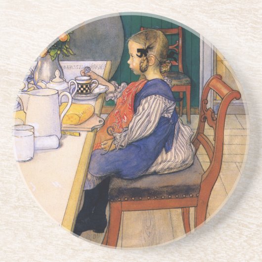 Carl Larsson A Late Risers Miserable Breakfast Getränkeuntersetzer (Vorne)