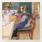 Carl Larsson A Late Risers Miserable Breakfast Glasuntersetzer (Vorderseite)