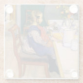 Carl Larsson A Late Risers Miserable Breakfast Glasuntersetzer (Rückseite)