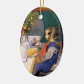 Carl Larsson A Late Riser's Miserable Breakfast Keramik Ornament (Links)