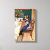 Carl Larsson A Late Riser's Miserable Breakfast Leinwanddruck (Vorderseite)