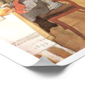 Carl Larsson A Late Riser's Miserable Breakfast Poster (Ecke)