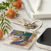 Carl Larsson A Late Riser's Miserable Breakfast Schlüsselanhänger (Vorderseite rechts)