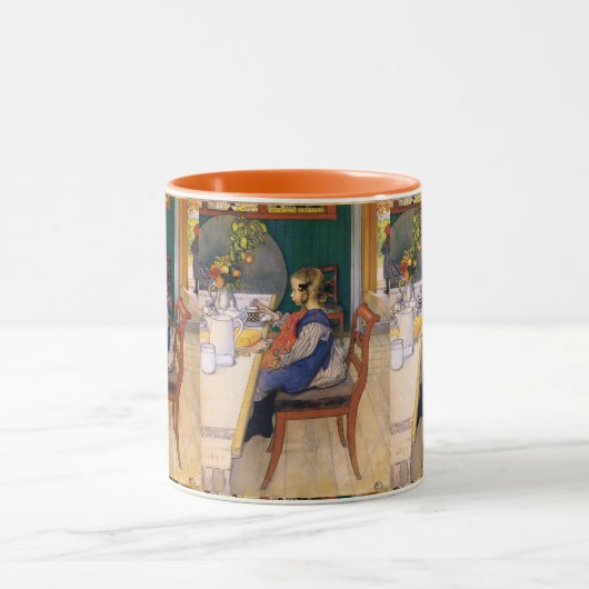 Carl Larsson A Late Riser's Miserable Breakfast Tasse (Zentrum)