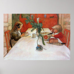 Carl Larsson Abend Meal Poster Kunstdruckerei