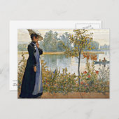 Carl Larsson art: Karin an der Küste Postkarte (Vorne/Hinten)