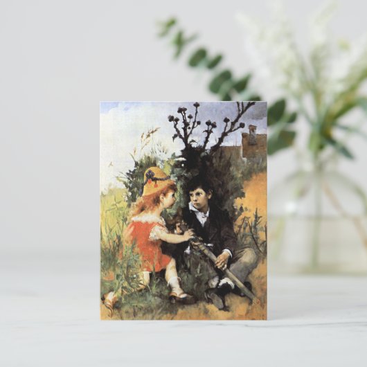 Carl Larsson artwork, Clair Obscur, Postkarte (Stehend Vorderseite)