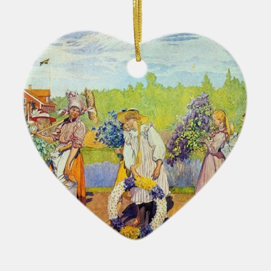 Carl Larsson außerhalb der Sommer-Winde brennen Keramik Ornament (Vorne)