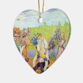 Carl Larsson außerhalb der Sommer-Winde brennen Keramik Ornament (Links)