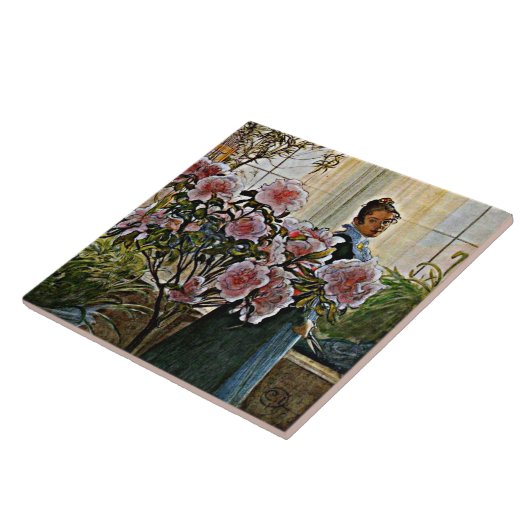 Carl Larsson - Azalea, Fliese (Seite)