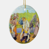 Carl Larsson bläst außerhalb des Sommers Keramikornament (Rechts)