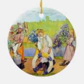 Carl Larsson bläst außerhalb des Sommers Keramikornament (Hinten)