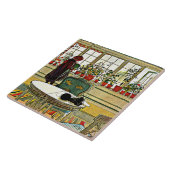 Carl Larsson - Blume auf einem Windows Fliese (Seite)