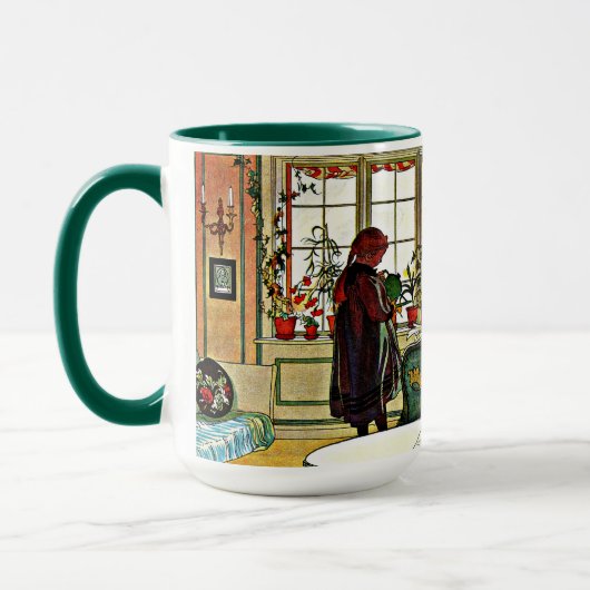 Carl Larsson - Blume auf einem Windows, schöne Kun Tasse (Links)