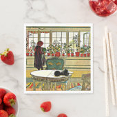 Carl Larsson - Blume auf einem Windows Serviette (Beispiel)