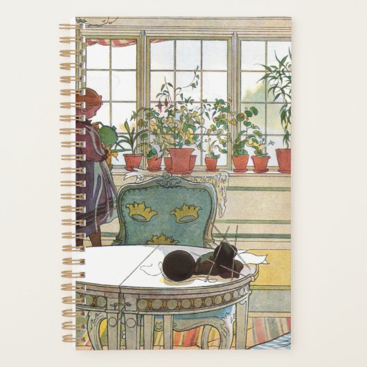 Carl Larsson - Blume über das Windows Planer (Vorderseite)