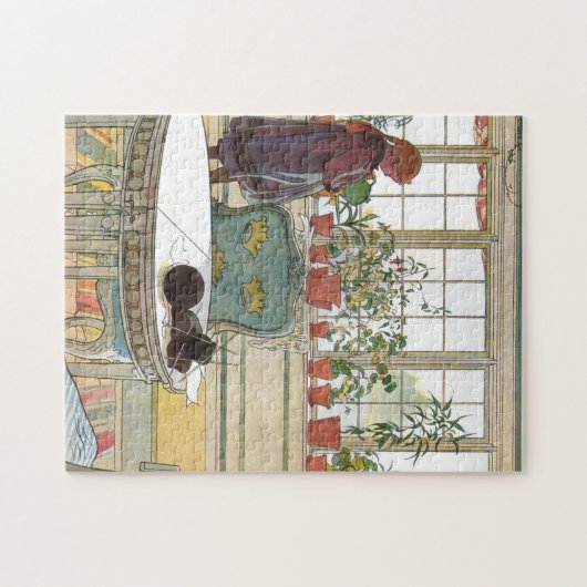 Carl Larsson - Blume über das Windows Puzzle (Horizontal)