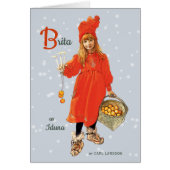 Carl Larsson Brita als Iduna CC0128 Weihnachtskart (Vorne)