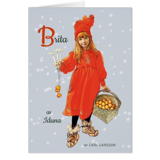 Carl Larsson Brita als Iduna CC0128 Weihnachtskart (Vorne)