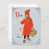 Carl Larsson Brita als Iduna CC0909 Weihnachten Postkarte (Vorne/Hinten)