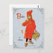 Carl Larsson Brita als Iduna CC0909 Weihnachten Postkarte (Vorne/Hinten)