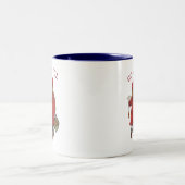 Carl Larsson Brita als Iduna sagt Gott Jul Zweifarbige Tasse (Mittel)