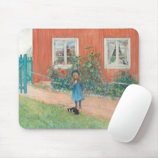 Carl Larsson - Brita mit Katze Mousepad (Mit Mouse)