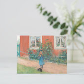 Carl Larsson - Brita mit Katze Postkarte (Stehend Vorderseite)