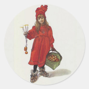 Carl Larsson, "Brita som Iduna" Runder Aufkleber
