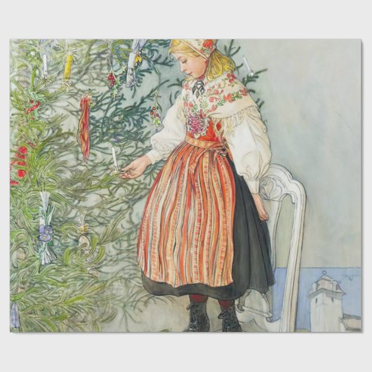 Carl Larsson Christmas Tree Geschenkpapier (Flach)