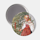 Carl Larsson Christmas Tree Kühlschrankmagnet (Vorderseite/Rückseite)