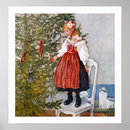 Carl Larsson Christmas Tree Poster Fine Art Print (Vorne)