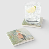 Carl Larsson Christmas Tree Steinuntersetzer (Seitenansicht)