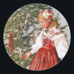 Carl Larsson Christmas Tree Stickers<br><div class="desc">Betrachtet man Larssons Gemälde, so verlasse mir das Gefühl immer fröhlich und erfrischt, und das ist keine Ausnahme. Ich Liebe die anmutigen Linien, das Gefühl der ruhigen Vorfreude und das Gefühl einer glücklichen Familie, das dieses Bild erinnert. Beschreibung: Ein hübsches kleines blondes Mädchen in traditioneller Tracht steht auf einem Stuhl,...</div>