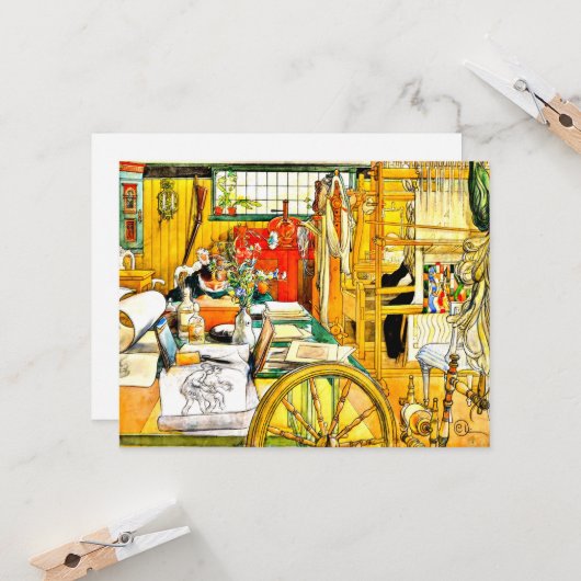 Carl Larsson - Der Workshop Karte (Vorderseite/Rückseite Beispiel)