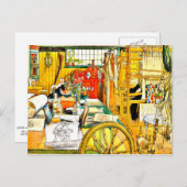 Carl Larsson - Der Workshop Postkarte (Vorne/Hinten)