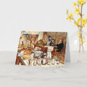 Carl Larsson: Details zum Heiligabend, Karte (Gelbe Blume)