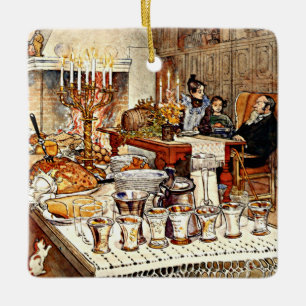 Carl Larsson: Details zum Heiligabend, Keramikornament