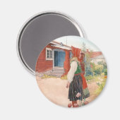 Carl Larsson - Die Falun-Zuhause Magnet (Vorderseite/Rückseite)