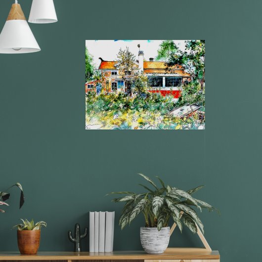 Carl Larsson - Die Hütte, Poster (Wohnzimmer 1)