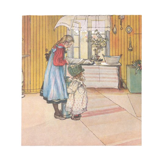 Carl Larsson - Die Küche 1898 Notizblock (Vorderseite)