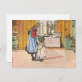 Carl Larsson - Die Küche 1898 Postkarte (Vorne/Hinten)