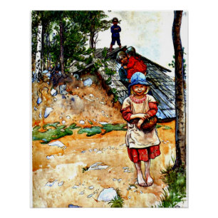 Carl Larsson - durch den Keller Poster