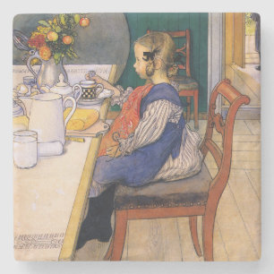 Carl Larsson Ein spätes Frühstück Steinuntersetzer