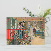 Carl Larsson - Ein Tag der Feier Karte (Stehend Vorderseite)