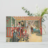 Carl Larsson - Ein Tag der Feier Karte (Stehend Vorderseite)