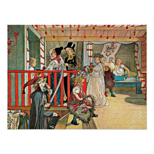 Carl Larsson - Ein Tag der Feier Poster (Vorderseite)