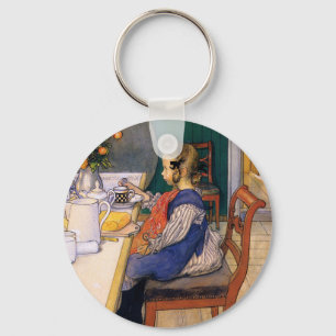 Carl Larsson - ein trauriges Frühstück des Spät Schlüsselanhänger