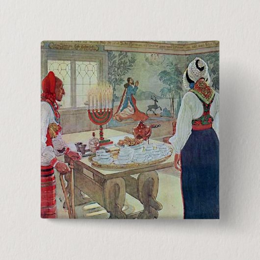 Carl Larsson-en Bergman Stuga Button (Vorderseite)